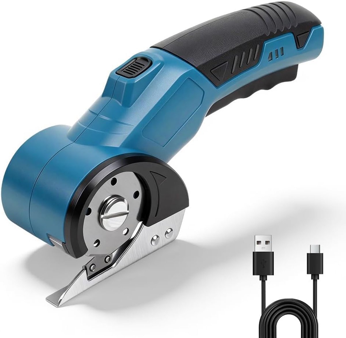 KZQ Elektrische Kartonsnijder Met Ledlicht En Reservelemmetje – 4,2V Accuschaar Voor Karton, Tapijt, Stof En Kunststof