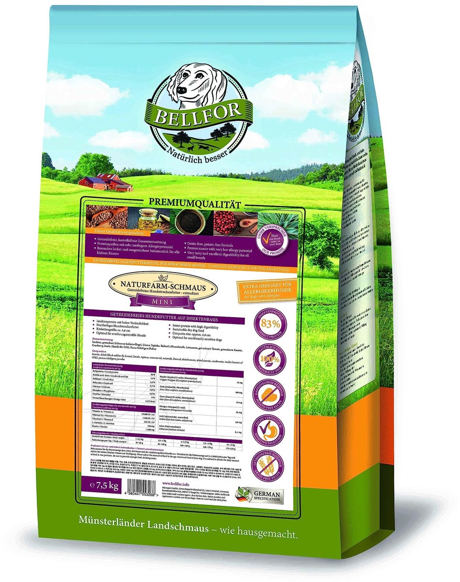 Solidchoice - Hypoallergene Graanvrije Hondenvoeding met Insecten voor Kleine Honden 7.5 kg