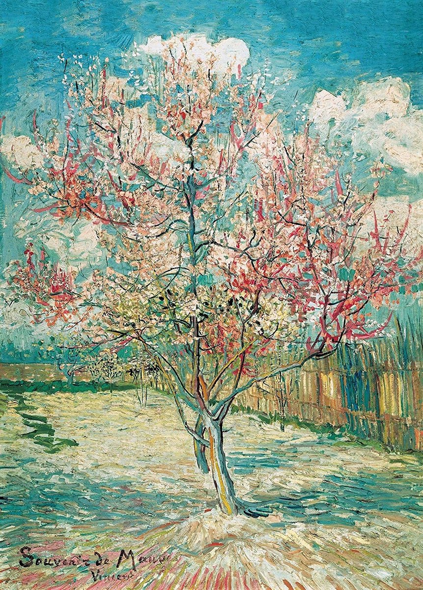 Solidchoice - Puzzel van 1000 Stukken - Roze Perzik Boom van Van Gogh