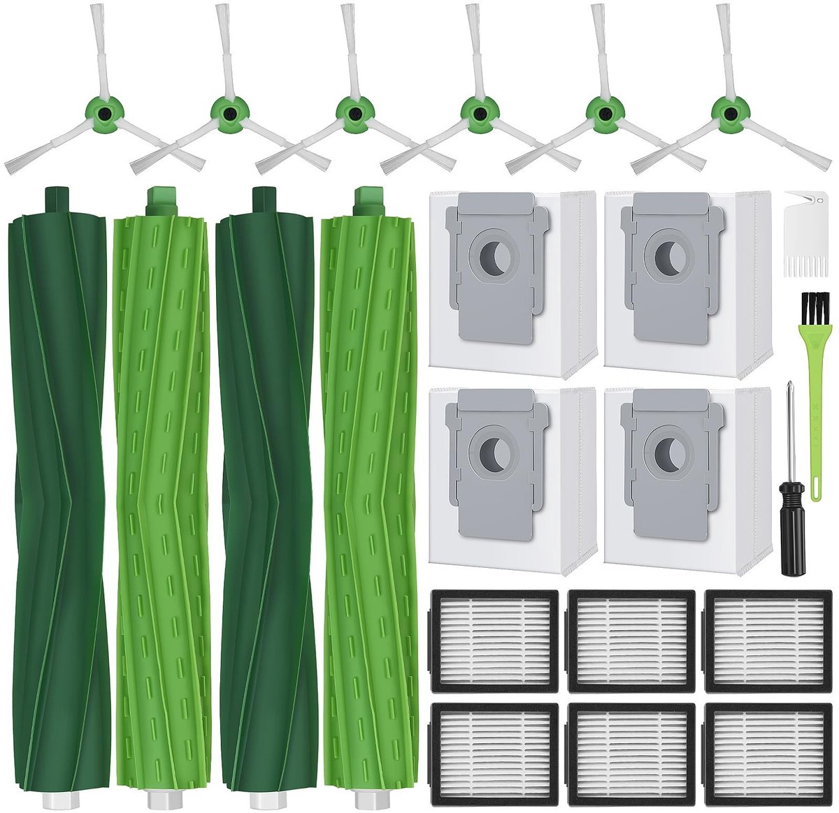 Solidchoice - Accessoires Set voor Robotstofzuiger met 4 Stofzakken en 6 Filters
