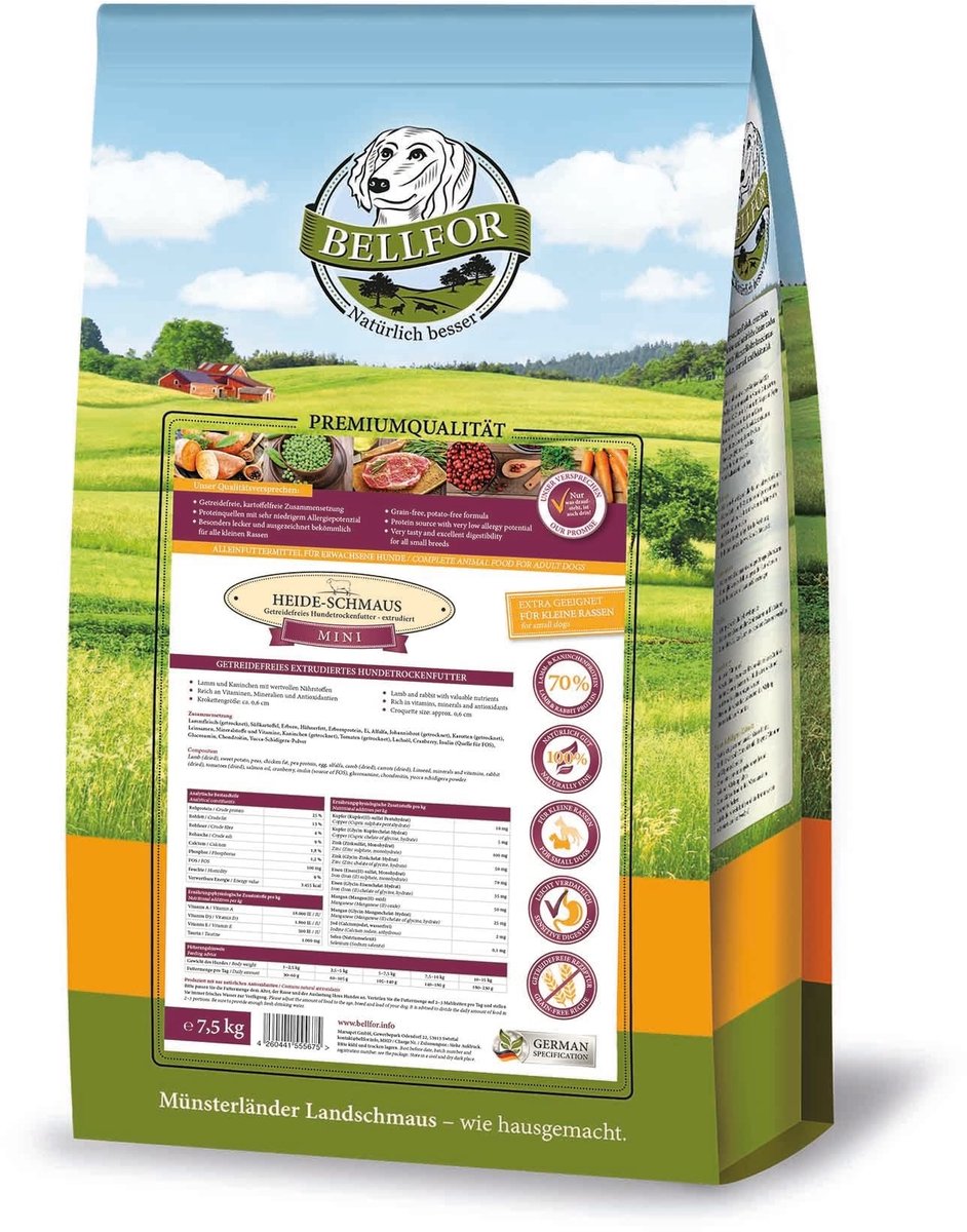 Solidchoice - Mini Graanvrije Hondenvoeding met Lam en Konijn, 7.5kg