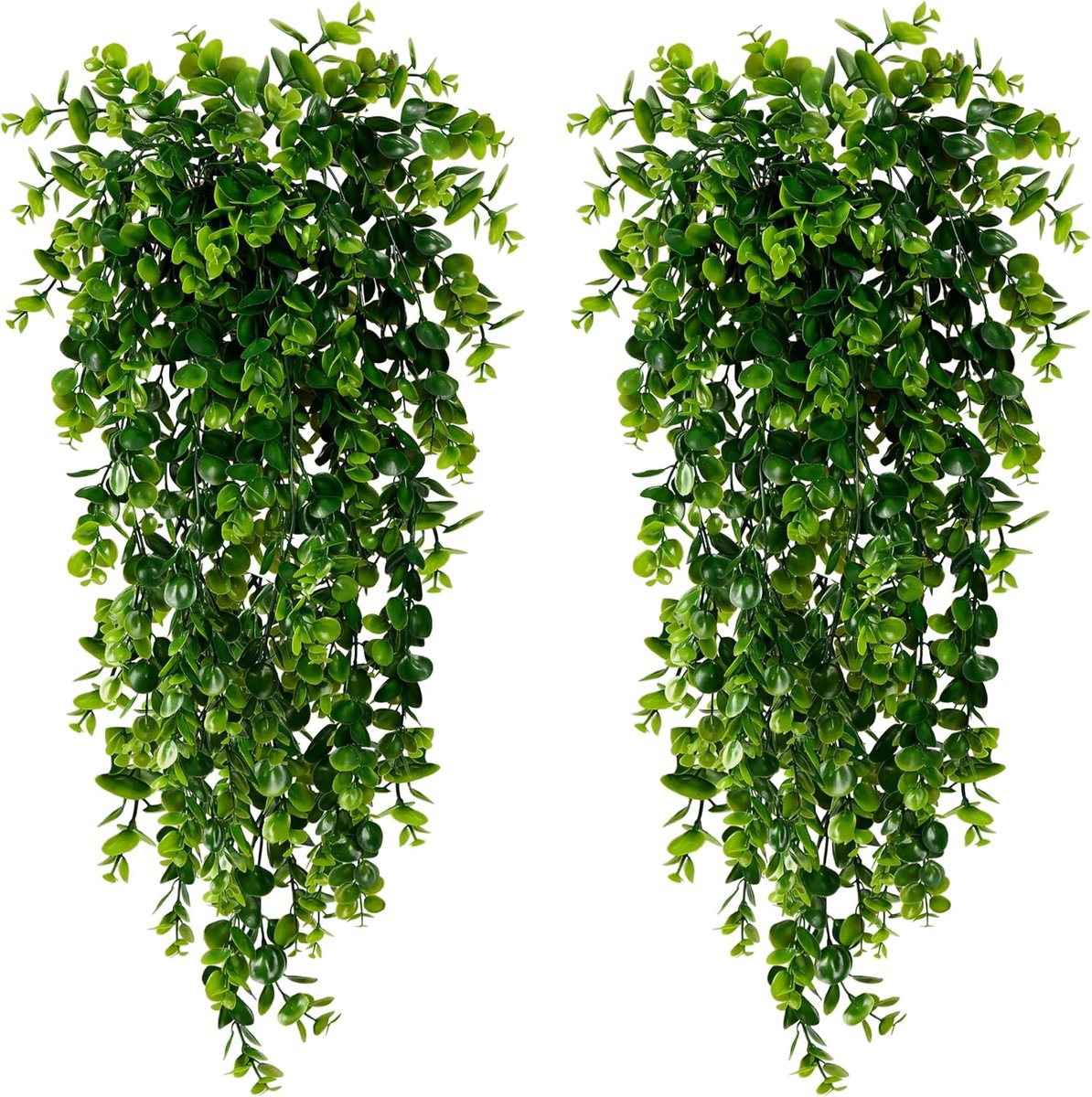 2 Stuks Kunstmatige hangende Kunstplant - 76CM - Hangplant Kunstplanten - Kunstplant - Kamer Decoratie - voor veranda, patio, tuin, balkon