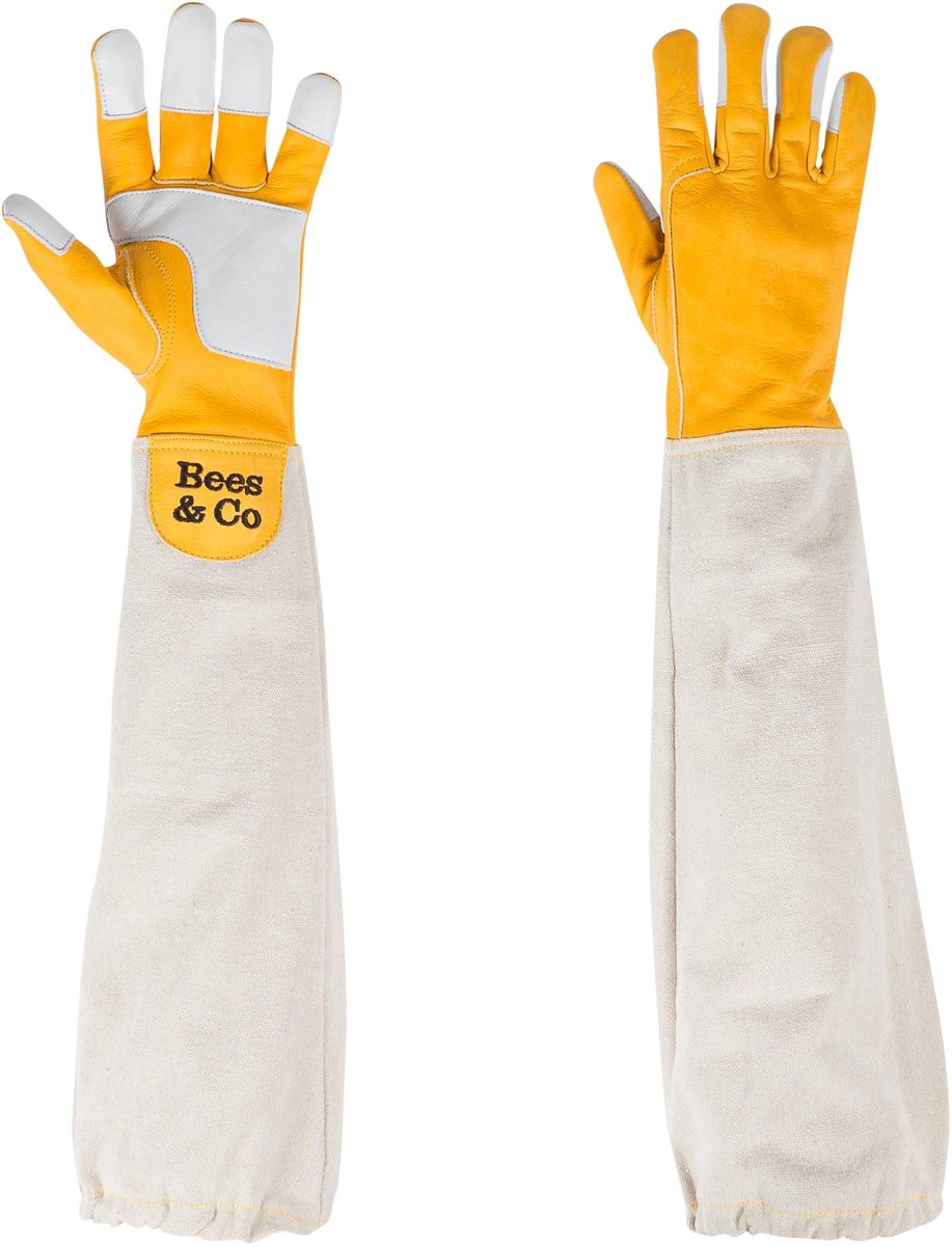 Solidchoice - Hoogwaardige Geitenleren Beekeeper Handschoenen met Lange Mouwen
