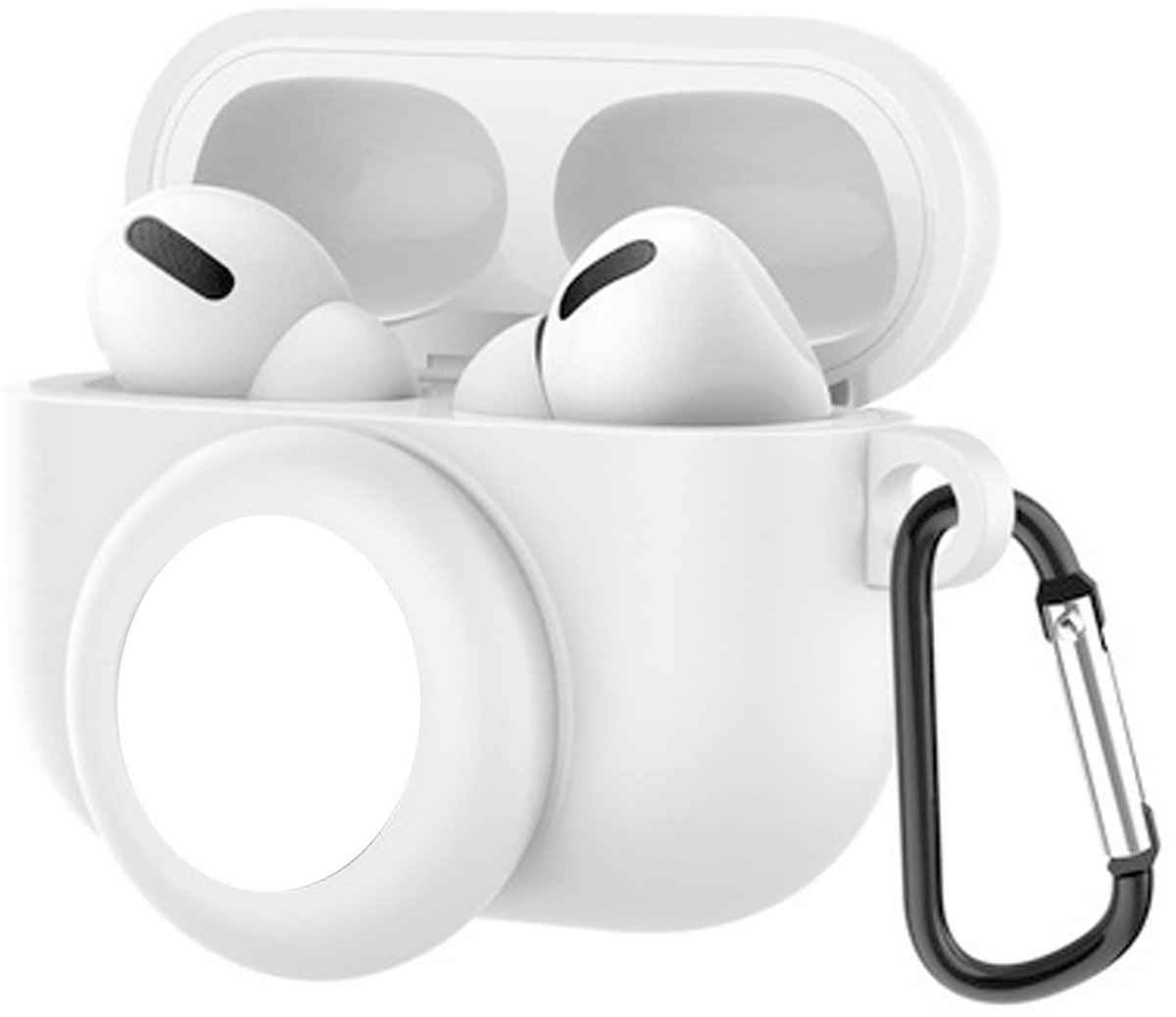 Solidchoice - Silicone Beschermhoes voor AirPods Pro met AirTag Houder