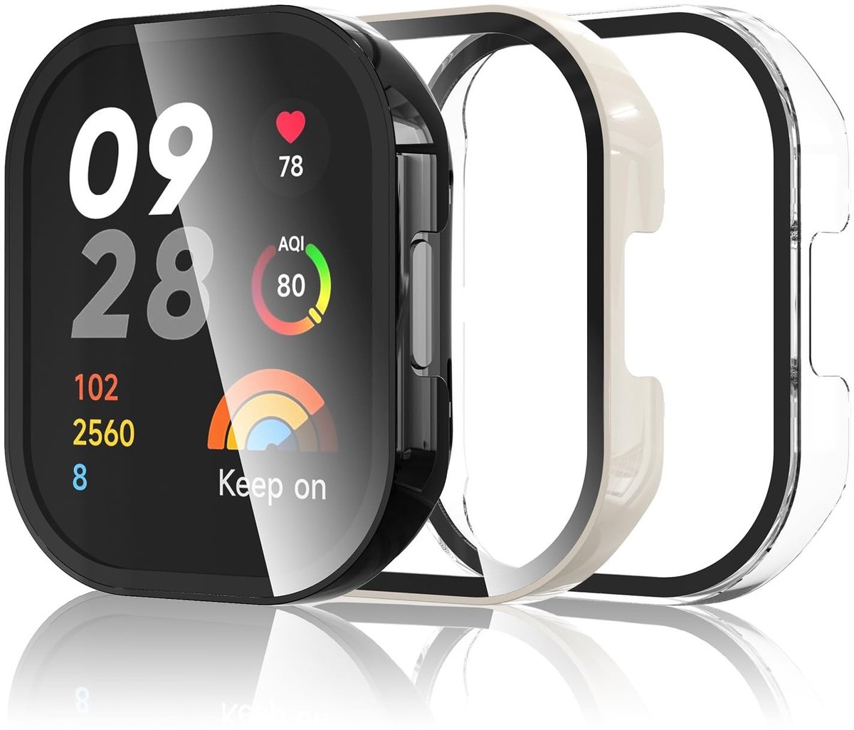 Solidchoice - 3-Pack Beschermhoes voor Smartwatch met Screen Protector