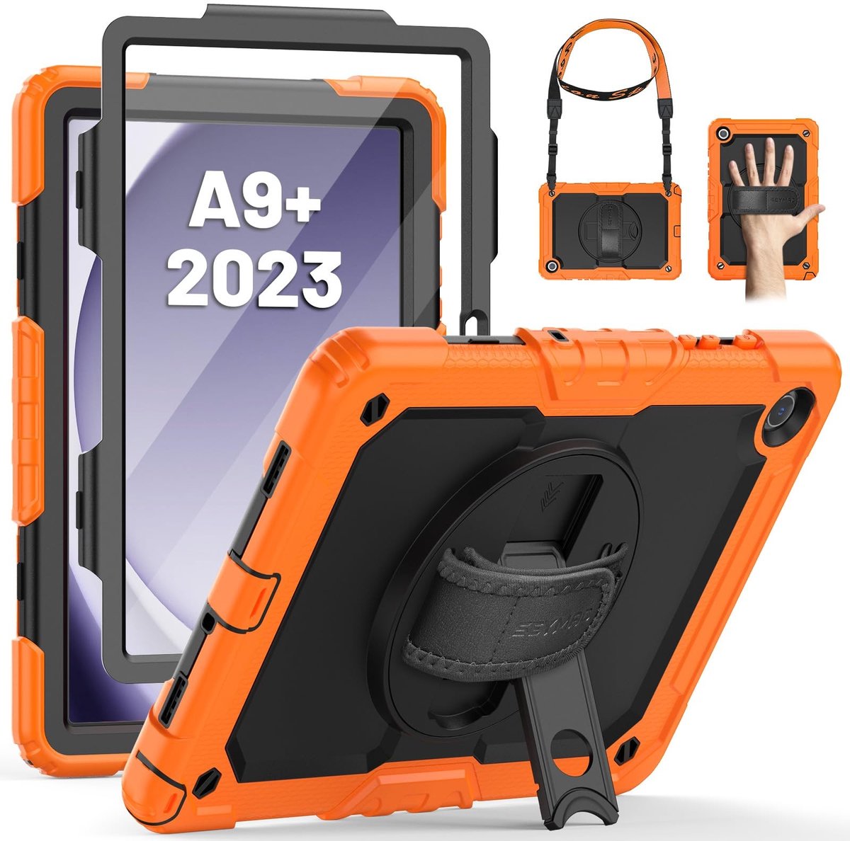 Shockproof Tablet Case voor 11 inch met 360° Draaiende Stand en Schermbeschermer