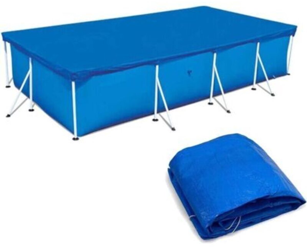 Zwembadafdekking, rechthoekige zwembadafdekking, eenvoudige stofwerende zwembadafdekking, geschikt voor zwembaden geschikt voor een frame van 220x150 cm.