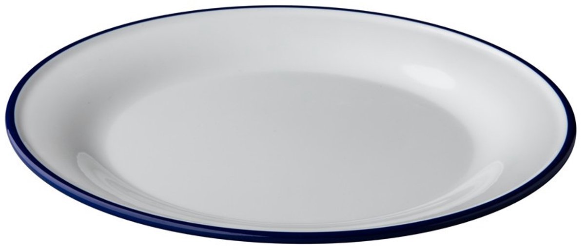 Emaille-look bord 27 cm - set van 12 stuks