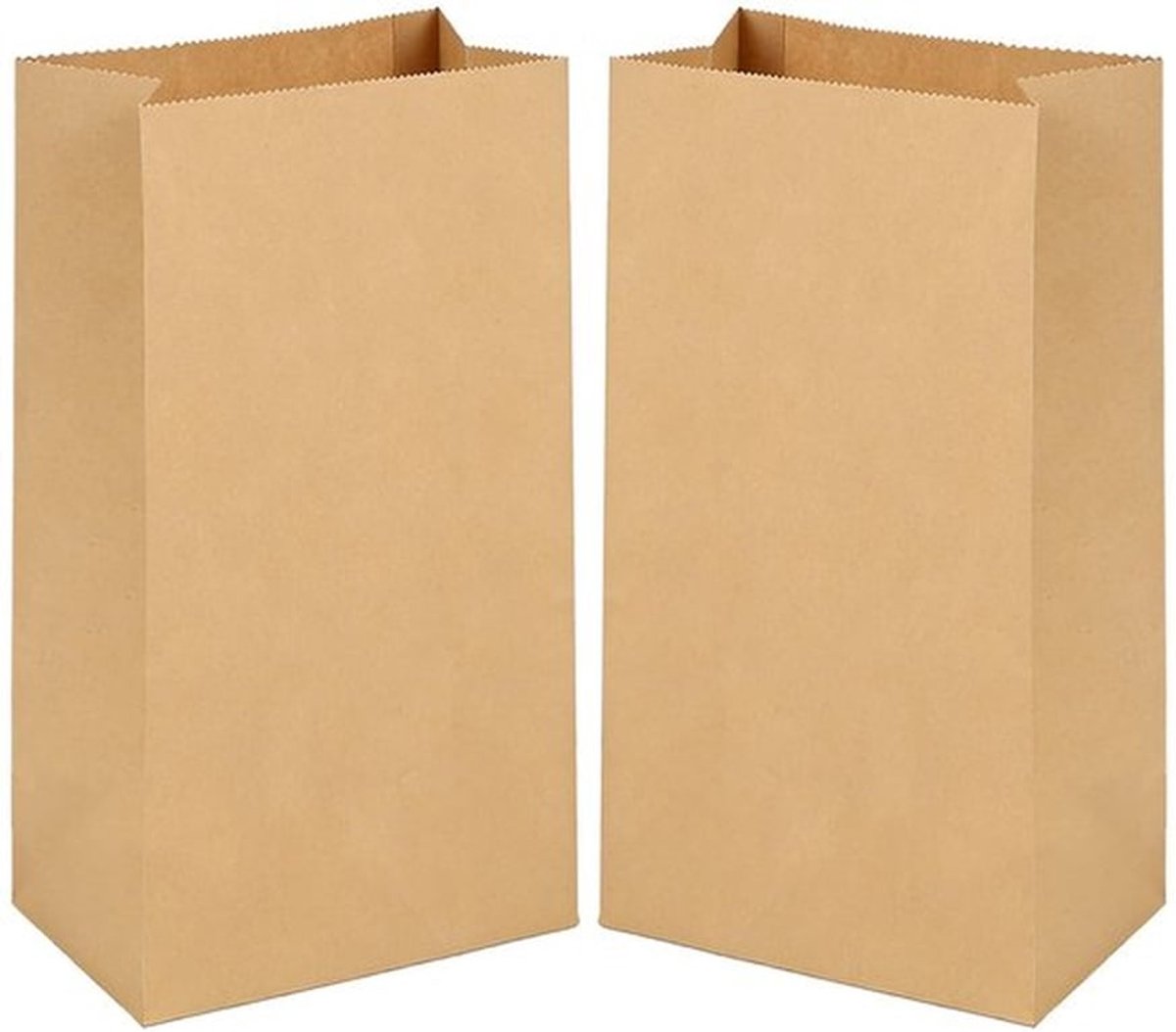 Kraftzakjes 100 stuks - Bruine Papieren Zakjes - Geschenktas - Gerecycled Materiaal - 70 g/m² - 9 x 5,5 x 17 cm - Geschenkzakjes