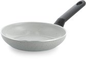 BK Universe Granite Koekenpan 20cm - PFAS-vrije antikleeflaag - Koekenpan inductie - Keramische koekenpan - Ovenbestendig tot 160°C - Koudgreep - Grijs/Graniet