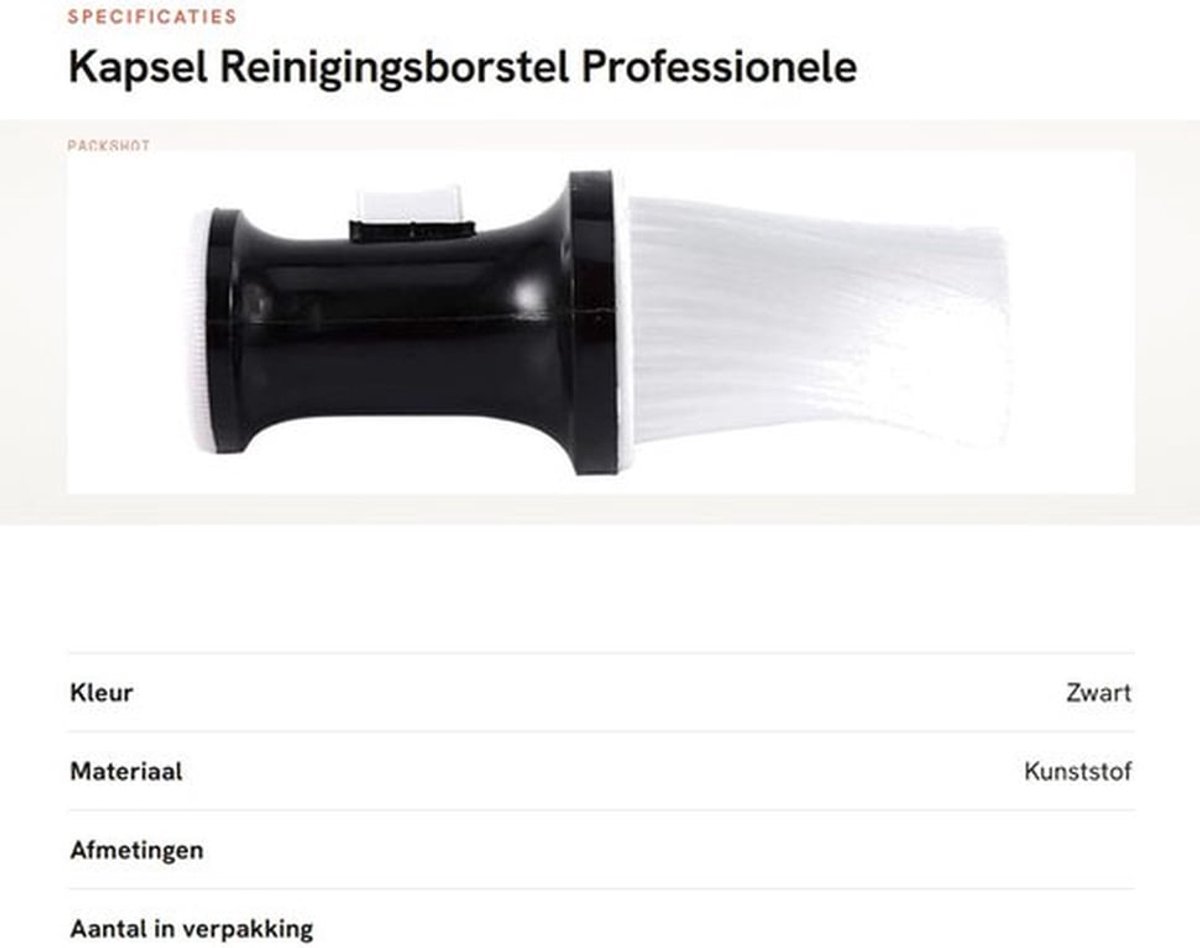 Reinigingsborstel Professioneel - Nekborstel - Nylon/Plastic - Zacht - Meervoudig gebruik - Afmetingen 16 x 5 cm - Halsborstel