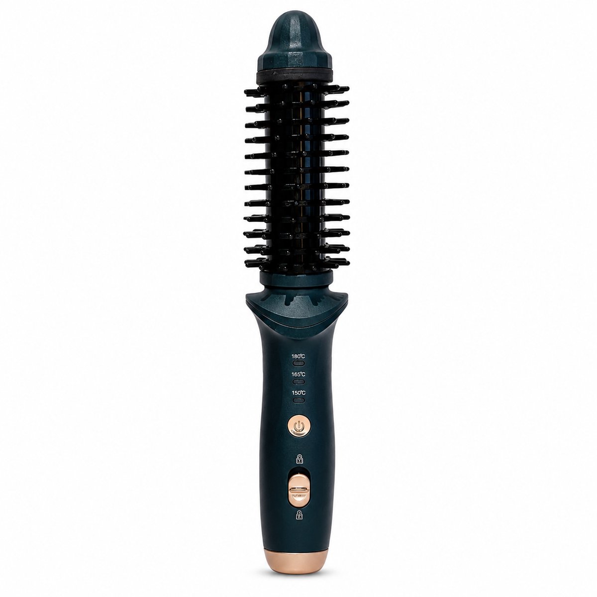 Bobypet - Draadloze Krulborstel Mini - Verwarmde Ronde Borstel voor Reisformaat - USB Oplaadbaar - 3 Temperatuurstanden - Geschikt voor Kort en Fijn Haar - Groen