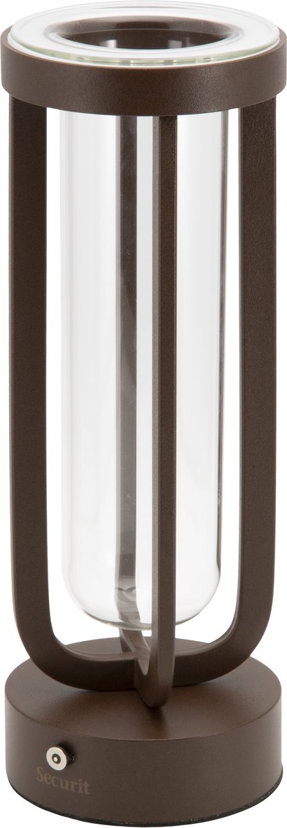 Securit® draadloze tafellamp Florence in bruin