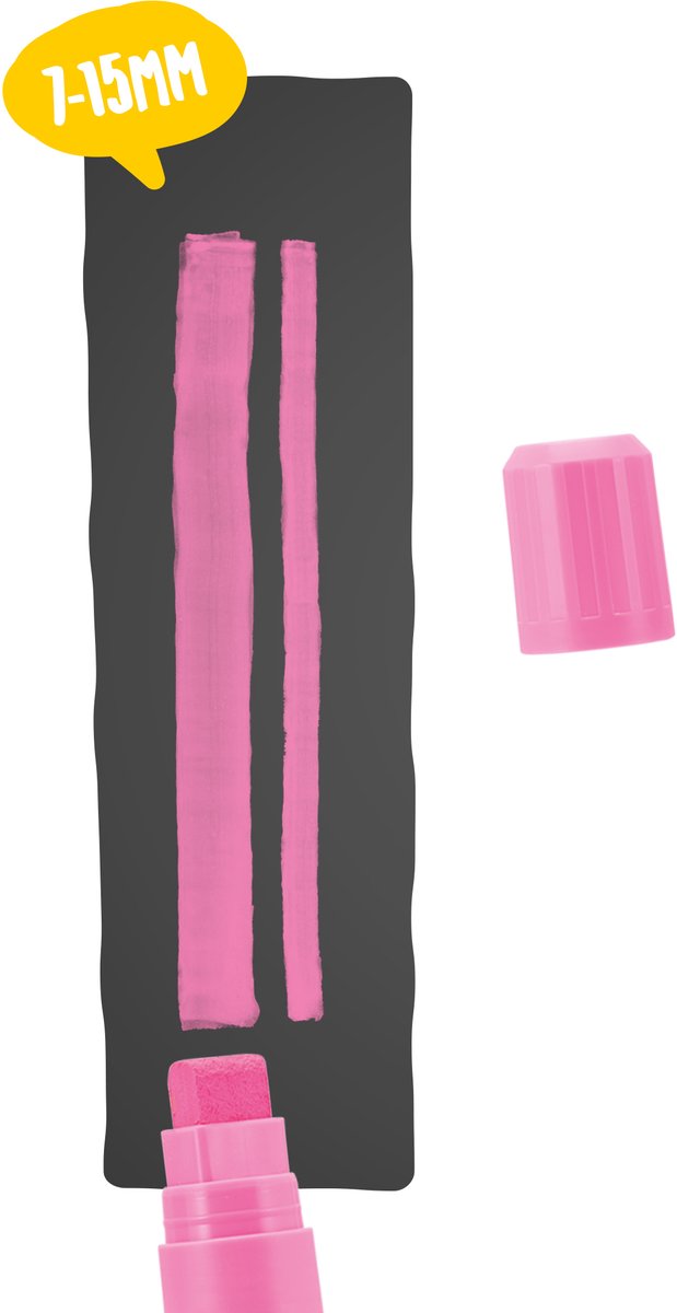 Securit® Original krijtstift met blokpunt in roze