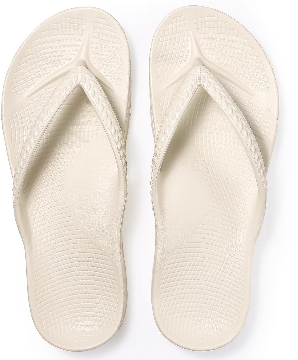 OLANLY - Ergonomic Flip-Flops - Dames Slippers - Anatomic Dames Slippers - Gebroken wit