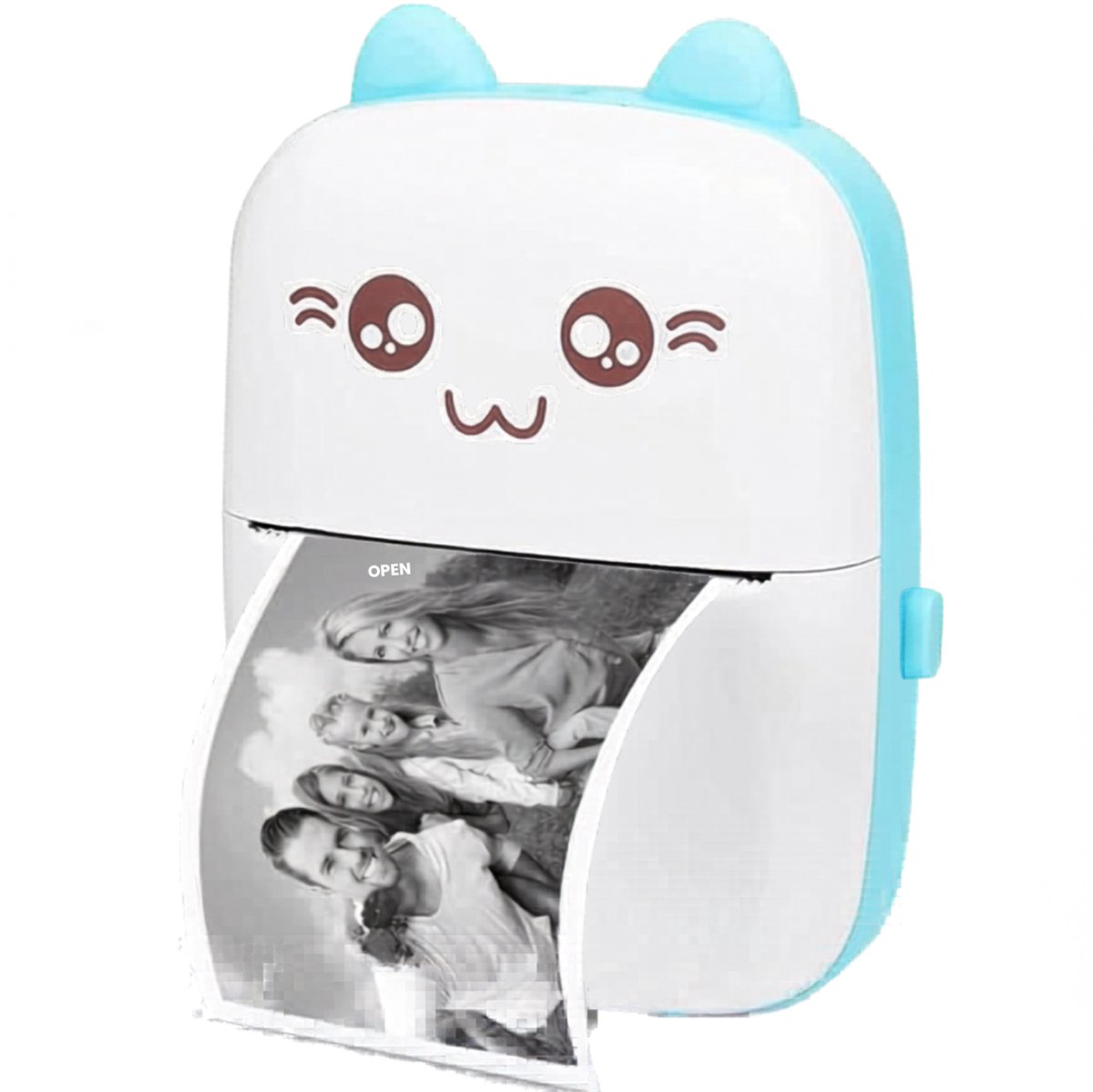 KIRA® Mini Printer - Fotoprinter voor Smartphone - Draagbare Mini Fotoprinter - Wit - 16cm x 14cm x 7cm