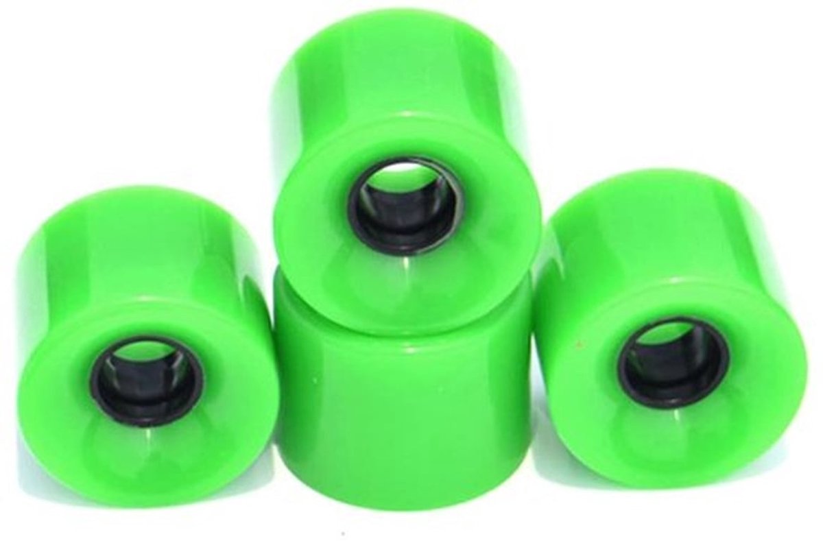 Skateboard Wielen 60x45mm - 4 Stuks - PU Materiaal - 78A Hardheid - Groen - Duurzaam en Praktisch - Skate Wielen