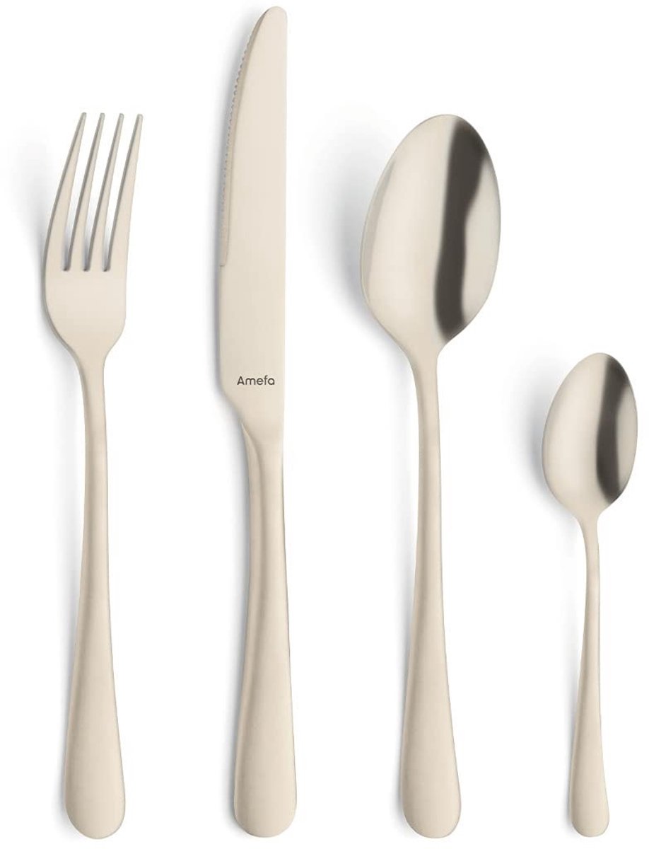 Solidchoice - 32-delige Bestekset in Champagnekleur voor 8 Personen