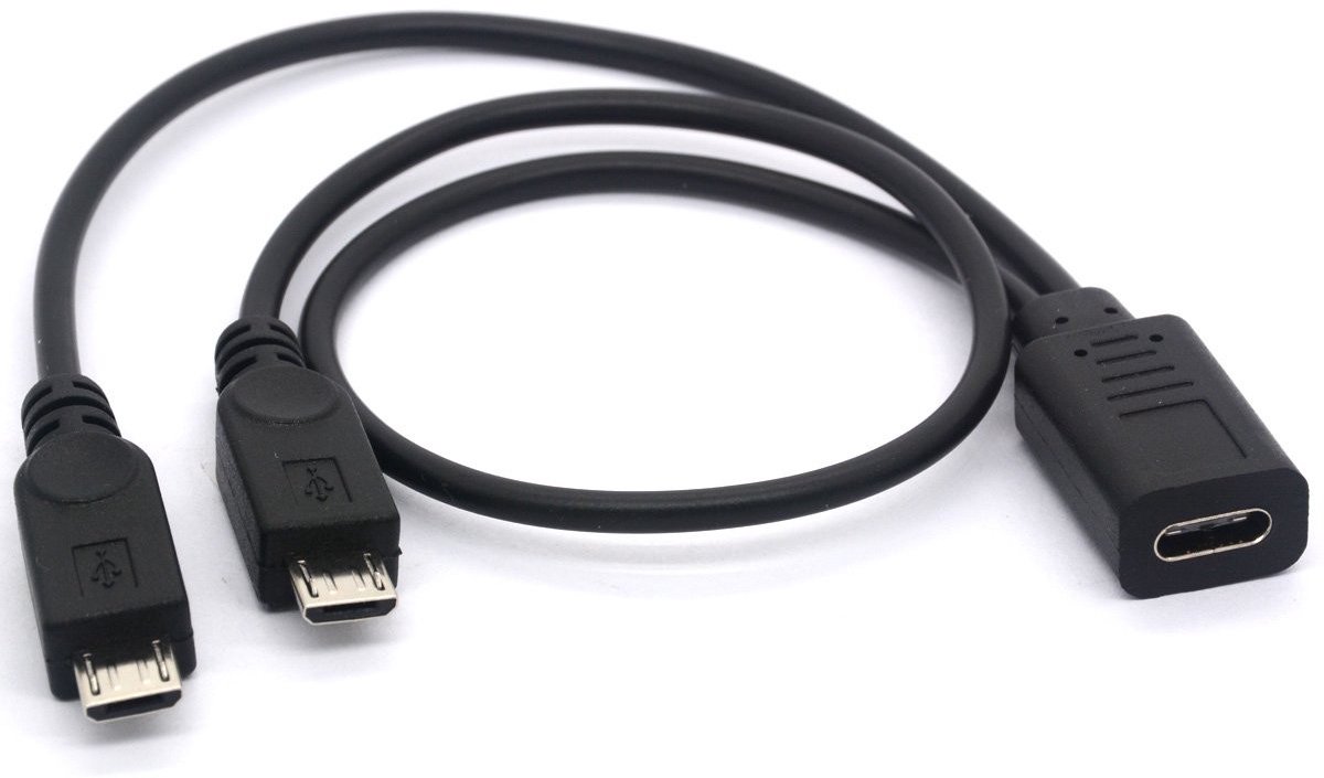 Solidchoice - USB Type C naar Dual Micro USB Splitter Kabel voor Flexibel Gebruik