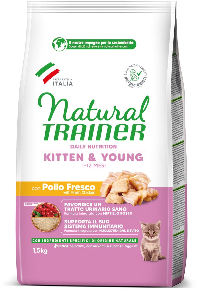 Solidchoice - Natuurlijke Kattenvoeding voor Kittens met Kip en Kalkoen 1,5 kg