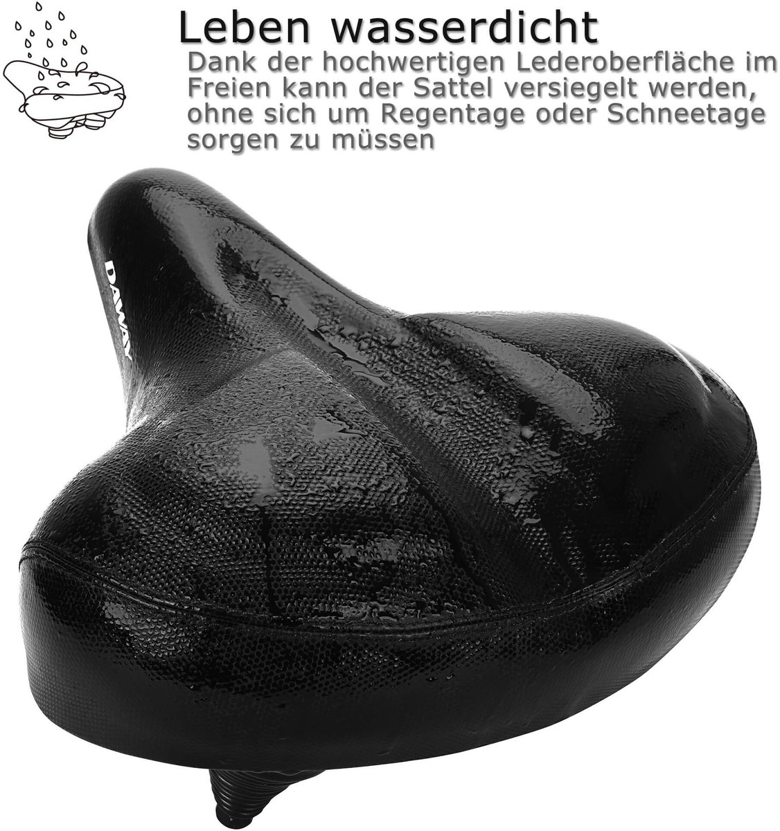 Solidchoice - Extra Comfortabel Fietszadel met Geheugenfoam