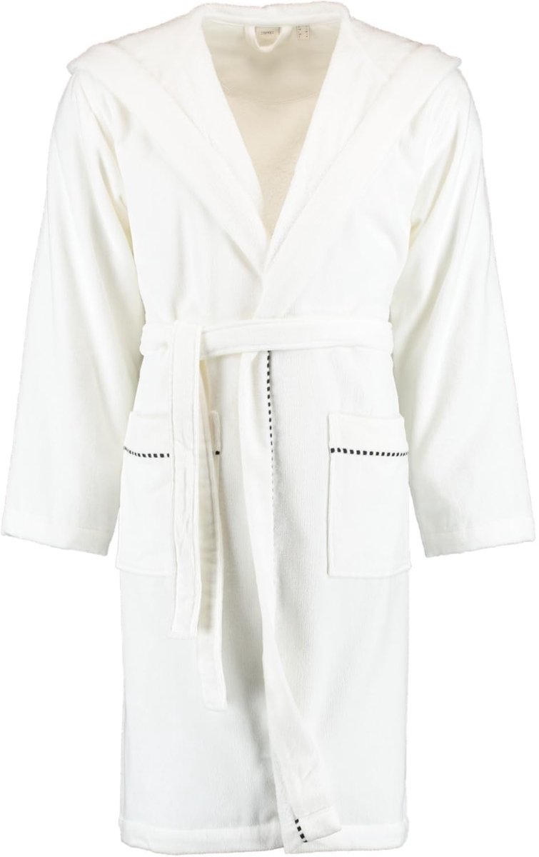 Solidchoice - Velour Badjas van 100% Katoen in Wit, XL