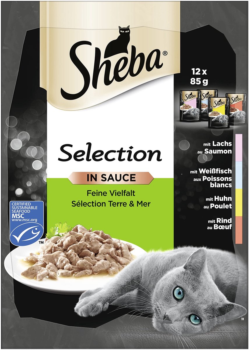 Solidchoice - Luxe Natvoer voor Katten in Saus, 85 g of Zak, Diverse Smaken