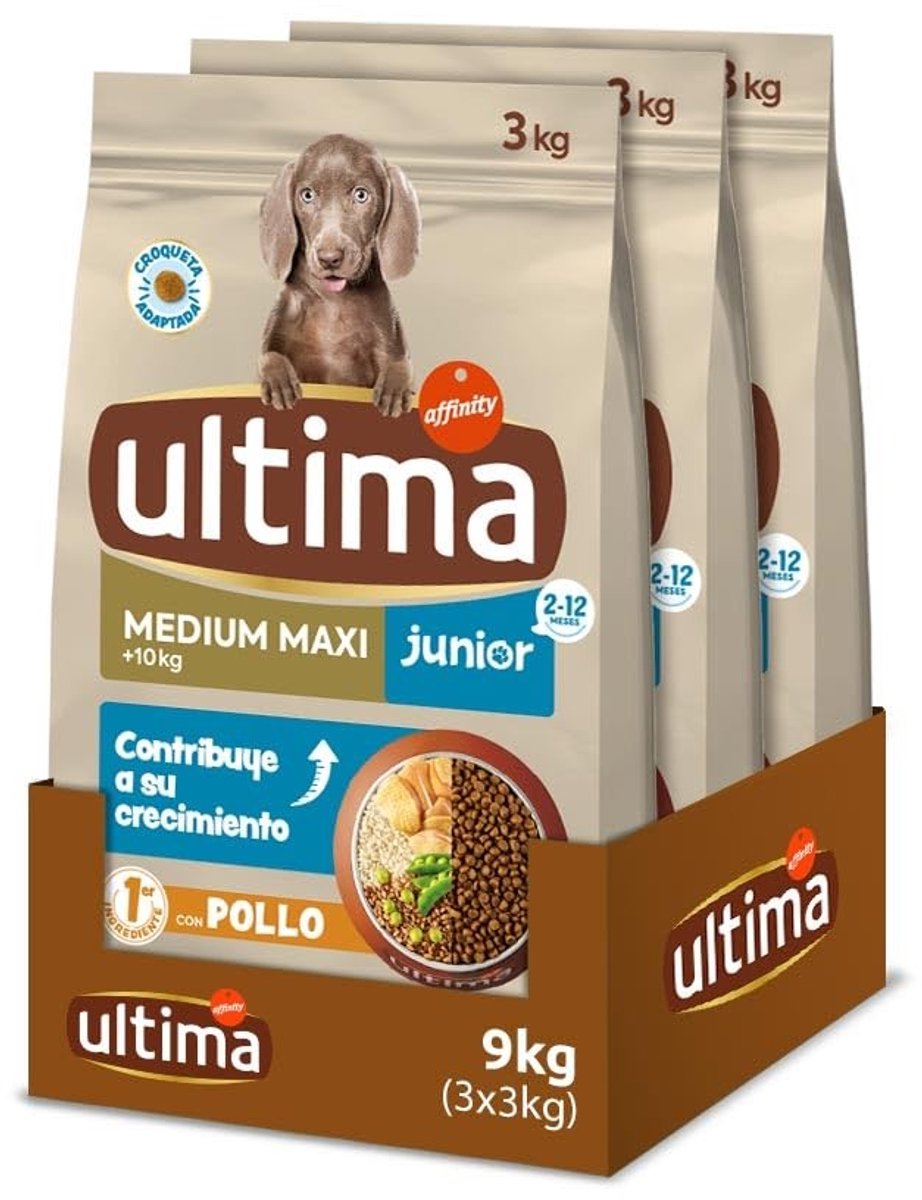 Solidchoice - Junior Hondenvoer Medium Maxi met Kip 3 x 3 kg (Totaal 9 kg)