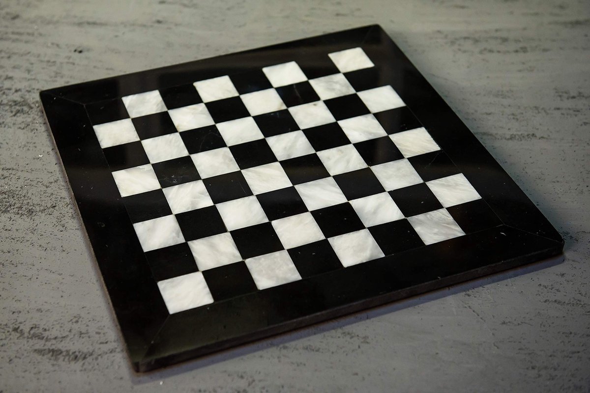 Solidchoice - Handgemaakt Marmeren Schaakbord met Luxe Afwerking