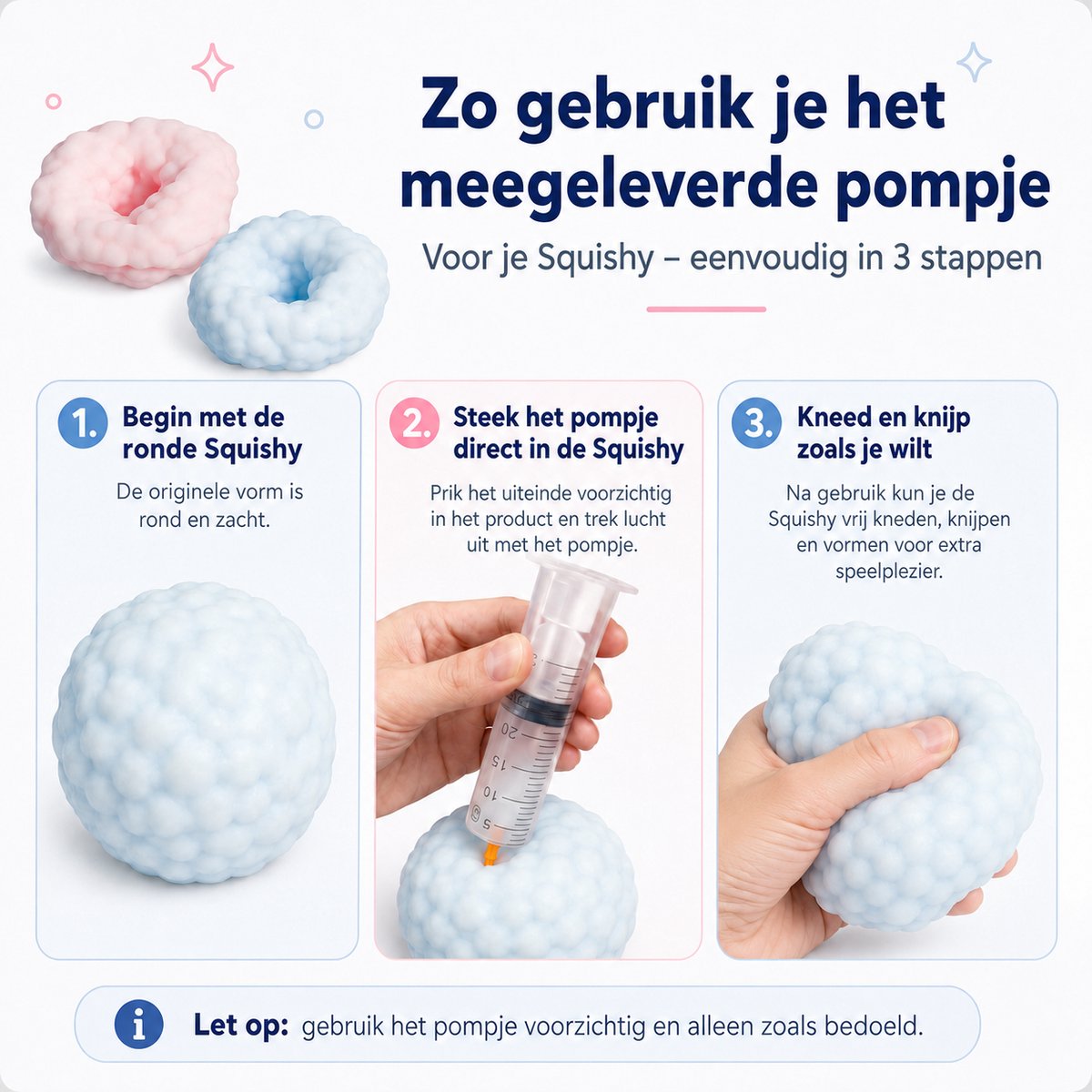 Squishy Set 2 Stuks - Langzame Squishy - Slow Rising Knijpspeelgoed - Knijpbal - Angst Te Verminderen - Decompressiespeelgoed - Volwassen en Kinderen - Roze en Blauw