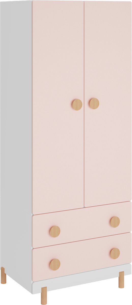 Kinderkledingkast Vaarentaa 156x60x41 cm roze [en.casa]