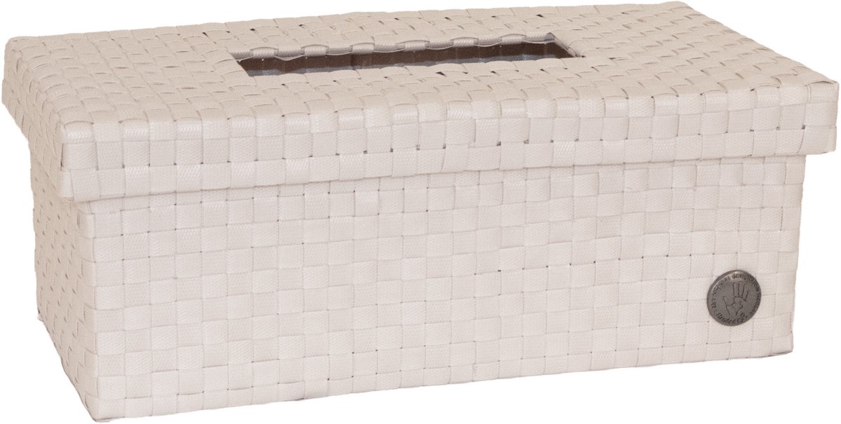 Tissuehouder - Tissuebox - Tissuedoos - Zakdoekdoos - Met deksel - Handed By - beige/ecru - champagne