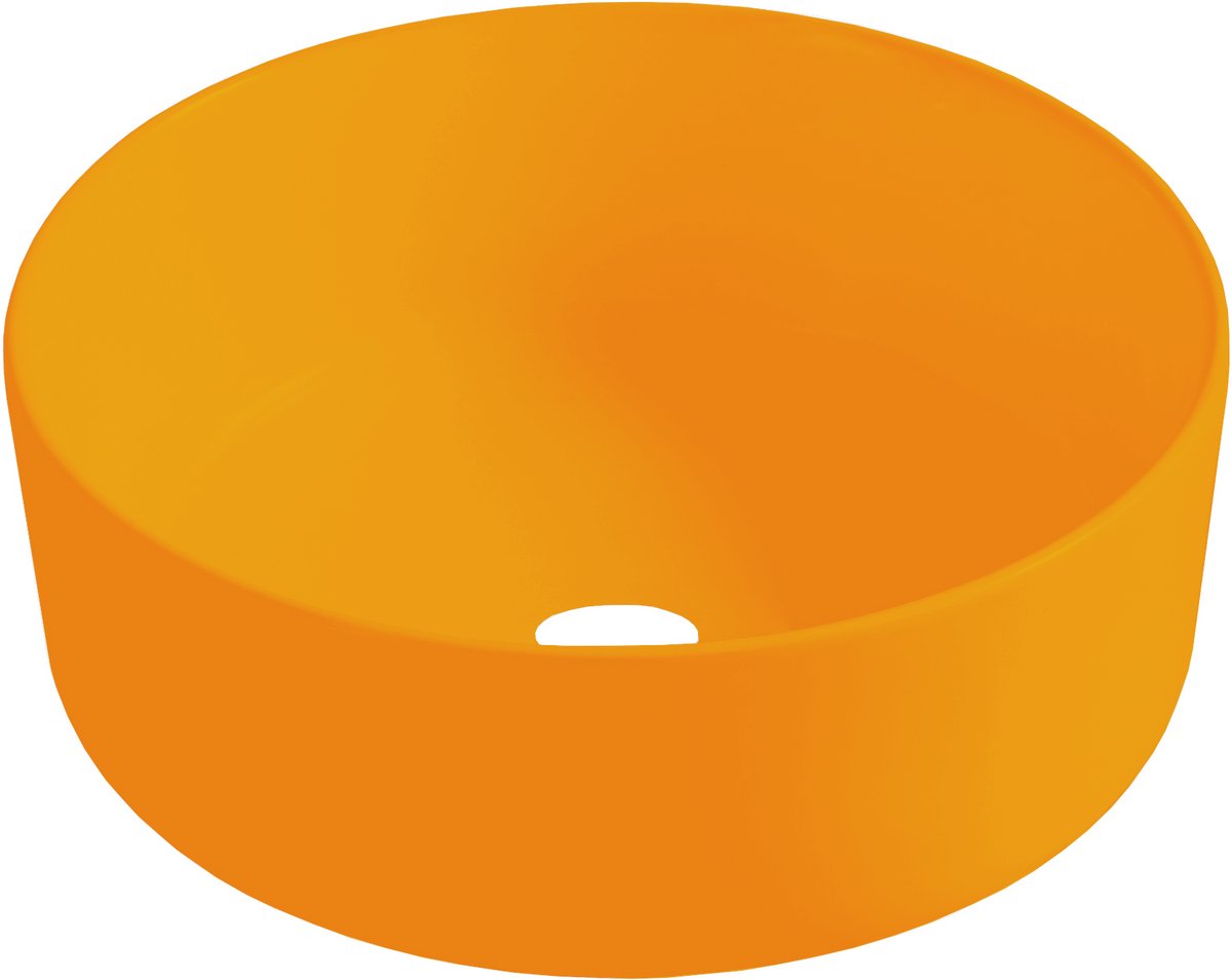 Opbouw waskom Sanitado rainbow 40cm x 12cm keramiek in mat oranje