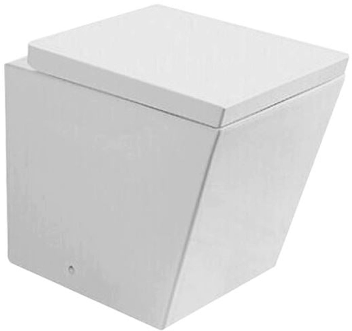 Wandcloset Sanitado Elements Square diepspoel met toiletzitting in glanzend wit