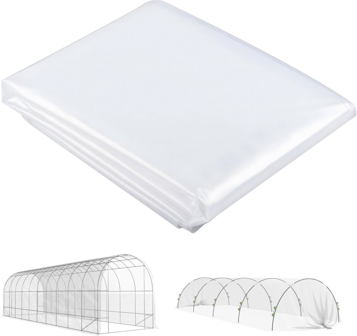 Folie Voor Kweekkas - Tuinkas - waterdichte tuinfolie met uv-bescherming - Plantenkas - Transparent - Folie - 8x10 m