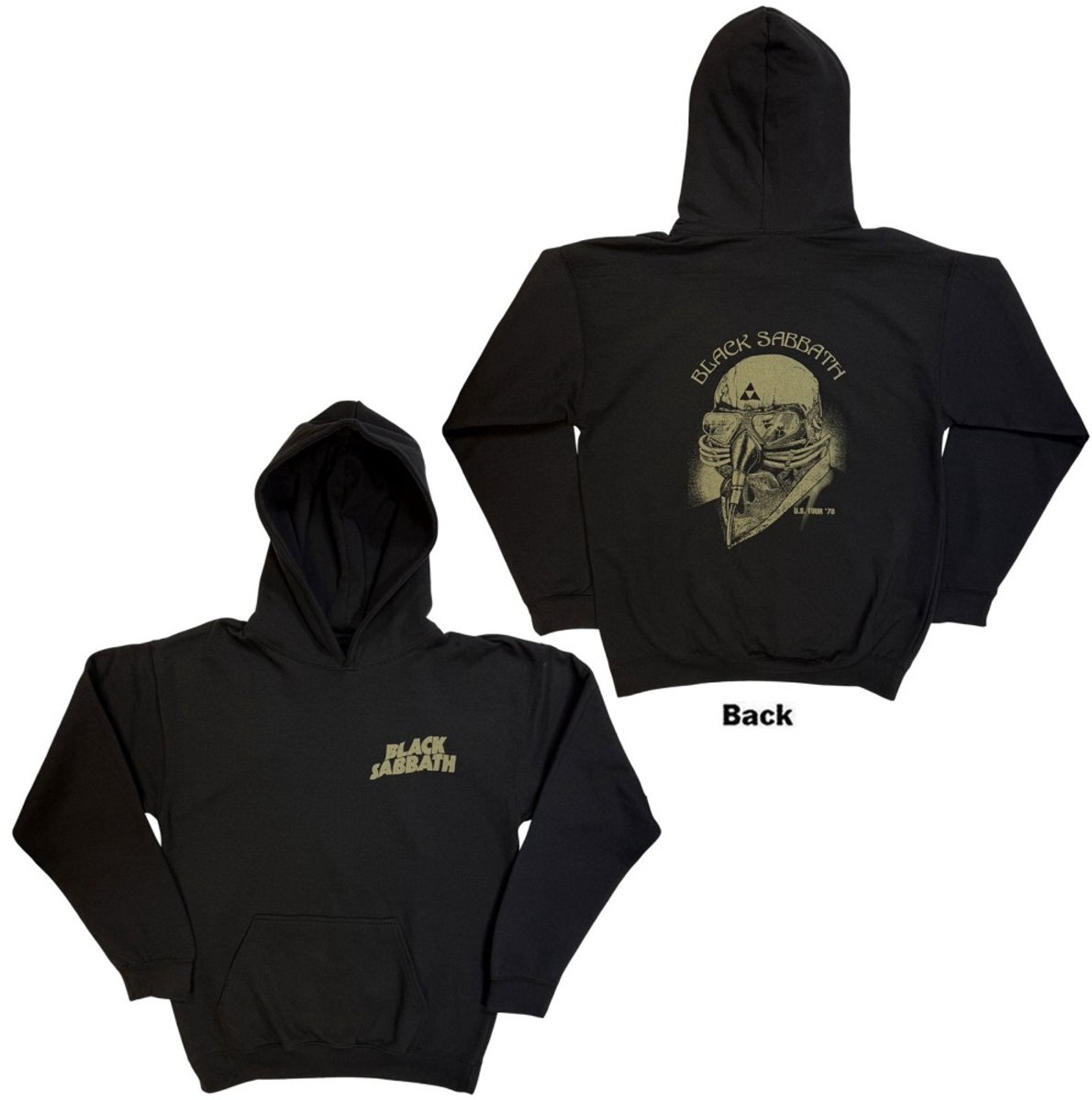 Black Sabbath - Pocket Logo US Tour '78 Hoodie/trui - XL - Zwart