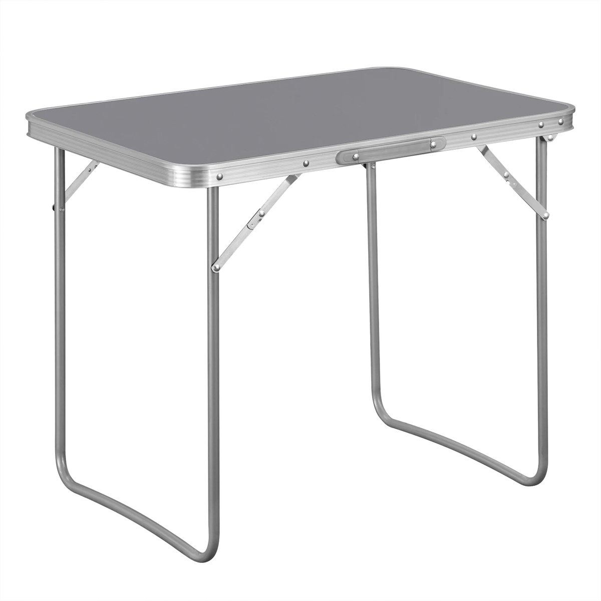 Extra lichte campingtafel - opvouwbaar - metalen houder - MDF bureau - grijs