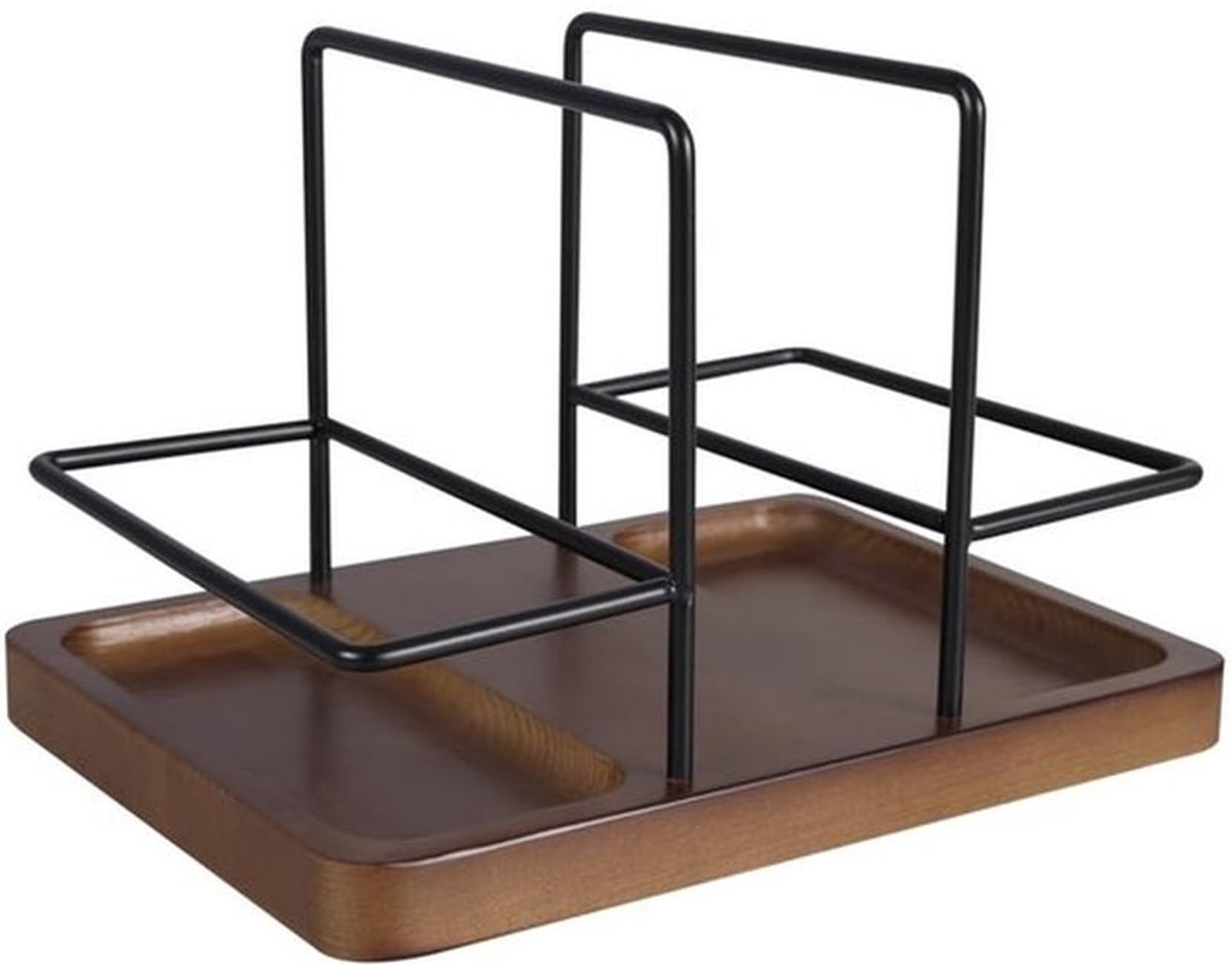 Servettenhouder 360° draaibaar - Servet Dispenser - Houten/IJzeren Materiaal - Geschikt voor Keuken/Horeca - Elegant Ontwerp - Makkelijk Schoon te Maken - Servetdispenser