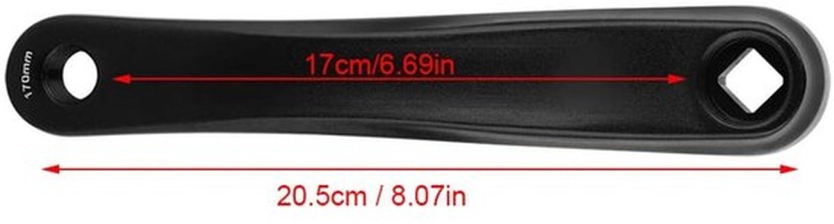 Fietskrukarm 170 mm - Aluminiumlegering - Links - Vervangingsaccessoire - Lichtgewicht - Duurzaam - Hoge sterkte - Fietsarm