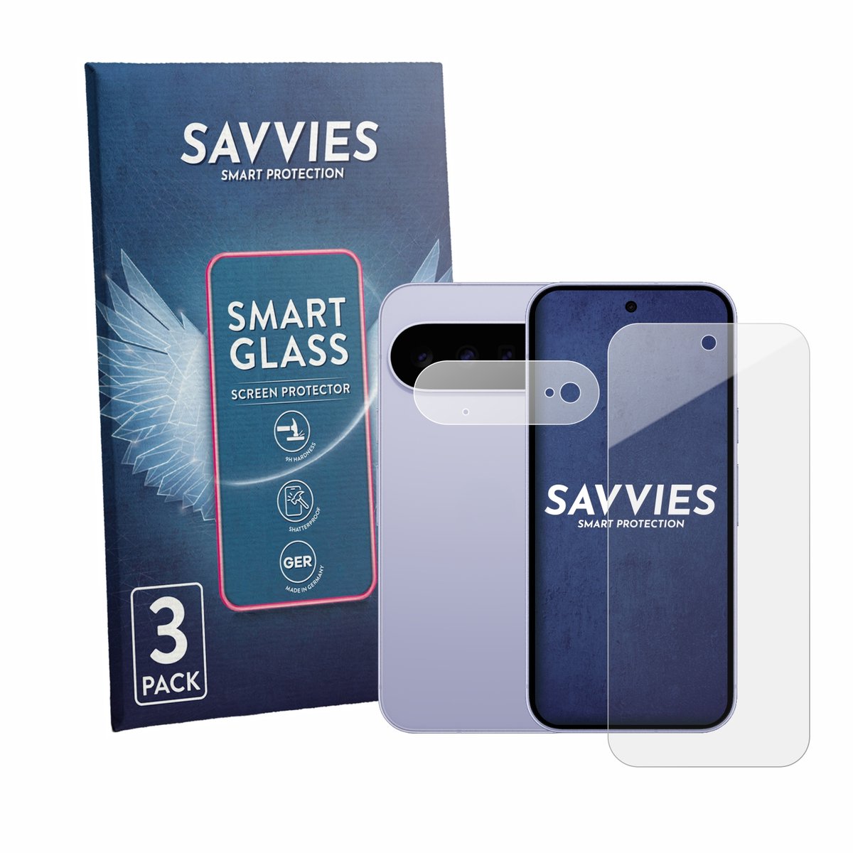 3 Stuks Savvies Screenprotector - geschikt voor Google Pixel 11 (Voor+Camera) - beschermfolie glas transparant