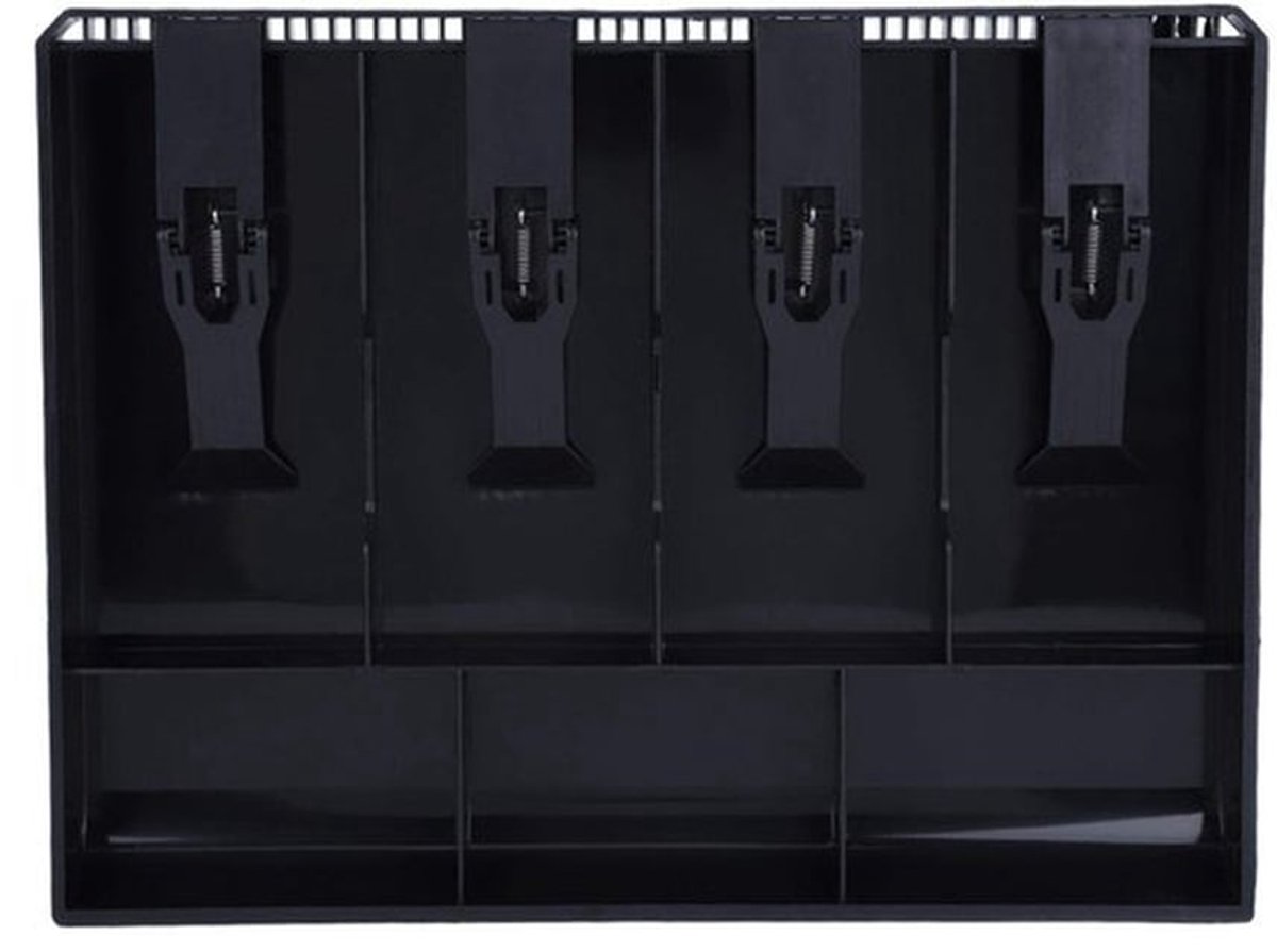 Kassalade - 4 Vakken Briefgeld - 3 Vakken Munten - Lichtgewicht - Duurzaam - Hoogwaardig Kunststof - 32 x 24,5 x 3,5 cm - Kassa-inzetbak