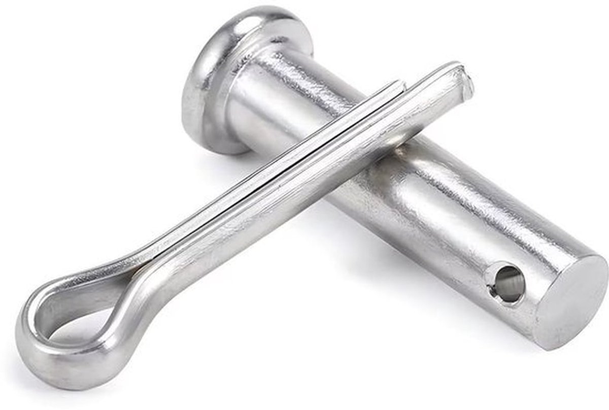 Vorkkopbout M16 x 65 mm - Platte Kop - Bevestigingselement - Splint - Cilindrische Pen - Mechanische Toepassingen - Bevestigingsbout