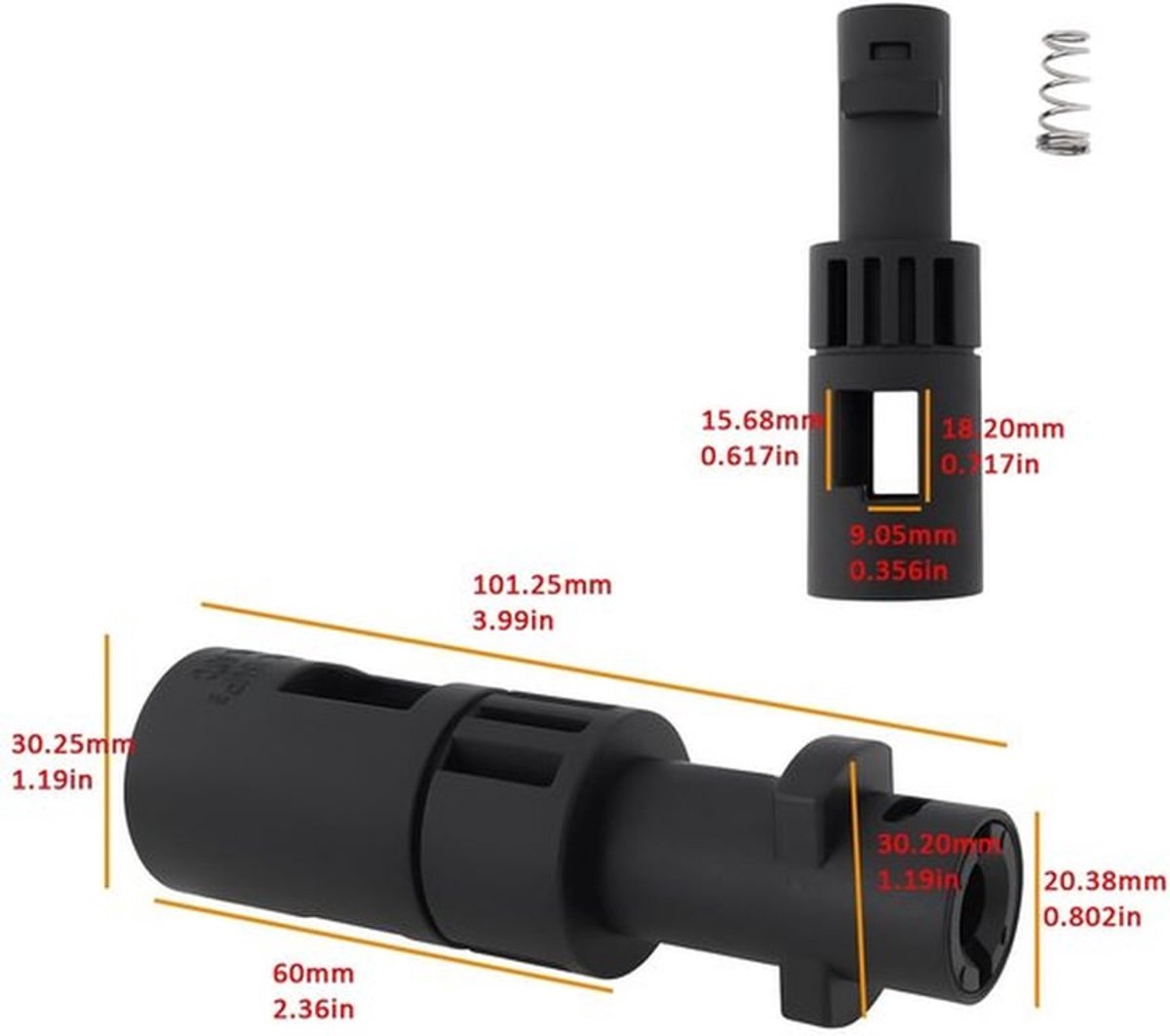 2 Stuks Bajonet Fitting Converter Adapter voor Hogedrukreinigers