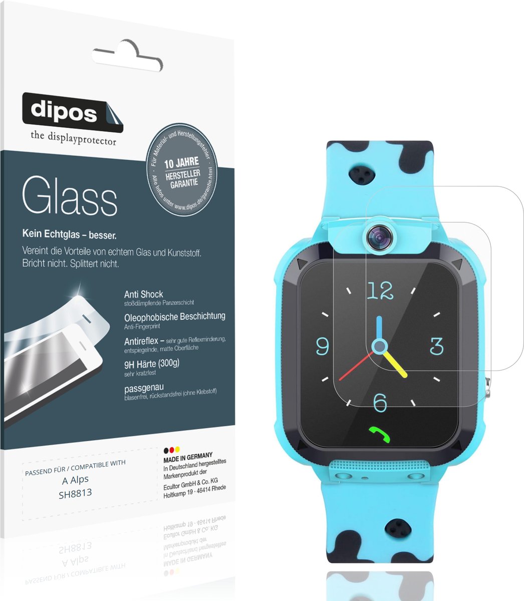 dipos – 2x Matte Pantserfolie geschikt voor Tzzulsx Kinder Smartwatch | 9H Screenprotector