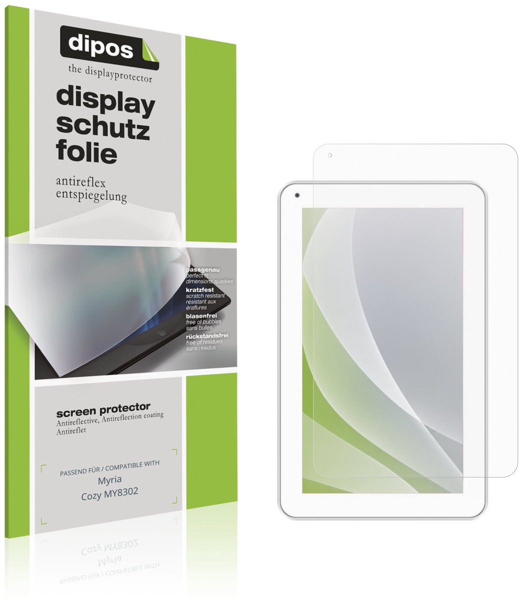 dipos – 2x Matte Beschermfolie geschikt voor Myria Cozy MY8302 | Krasbestendige & antireflecterende Screenprotector Ultra-Thin