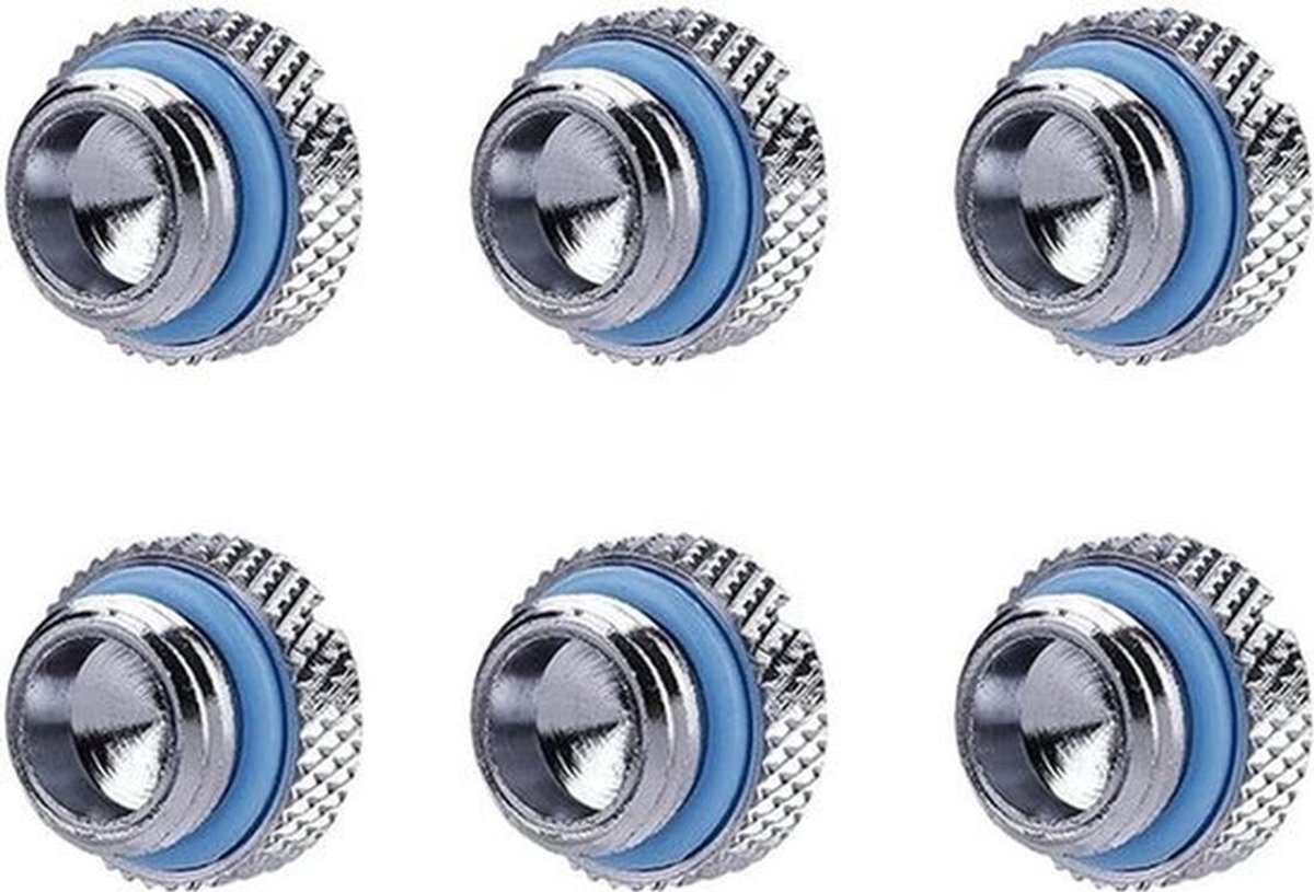Water Cooling Fitting - 6x Messing Plug - G 1/4 Schroef Plug voor PC Koelsystemen - Hoogwaardige Kwaliteit - Koeling Componenten - Geschi...