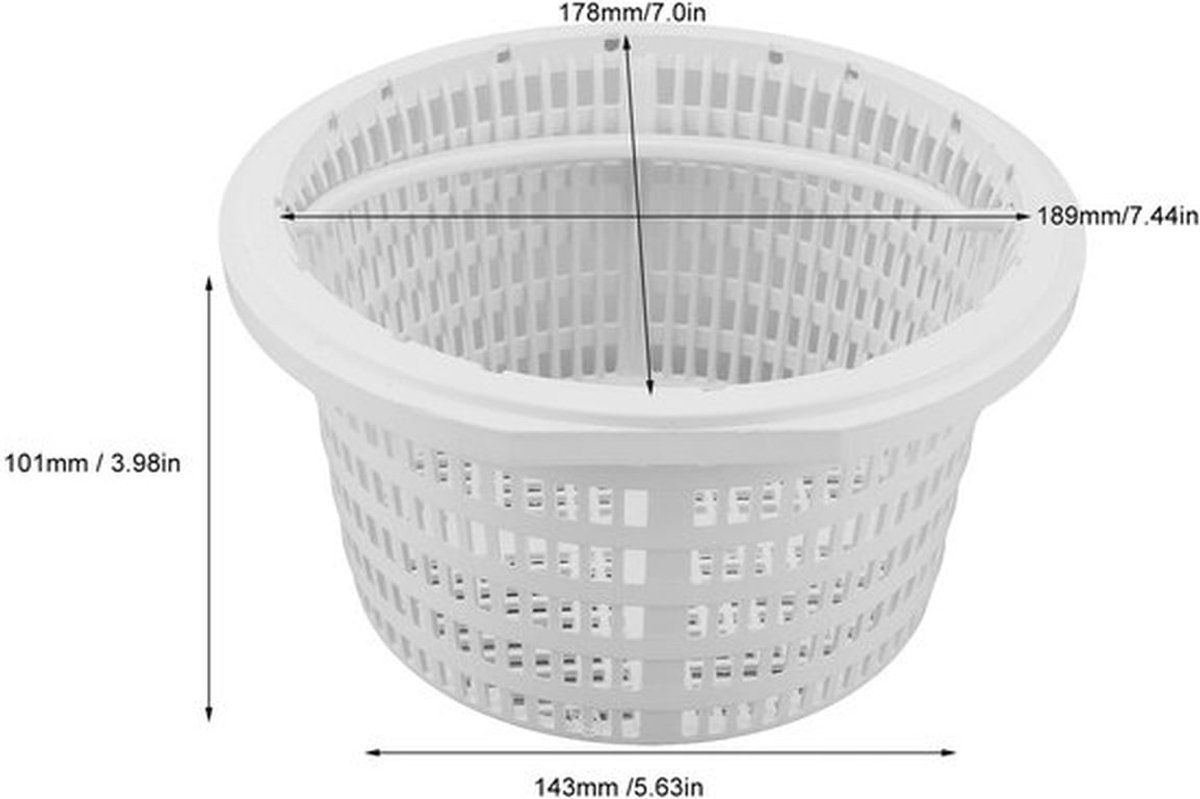 Skimmermand Effectieve Reiniging - Zwembadfiltermand - Handvat - Kunststof - Maten 189x178x143mm - Compatibel met SP1091LX