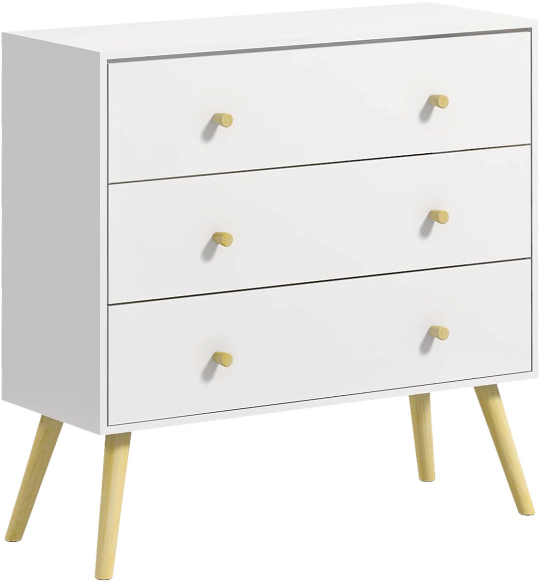 HOMCOM Ladekast - Spaanplaat - 80x30x80cm - Wit