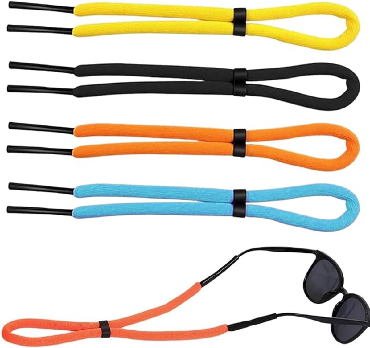 4 Stuks veters - voor zwembadbrillen - band - voor watersport, sportbrillen, look voor strand, robuust en duurzaam - kleurn