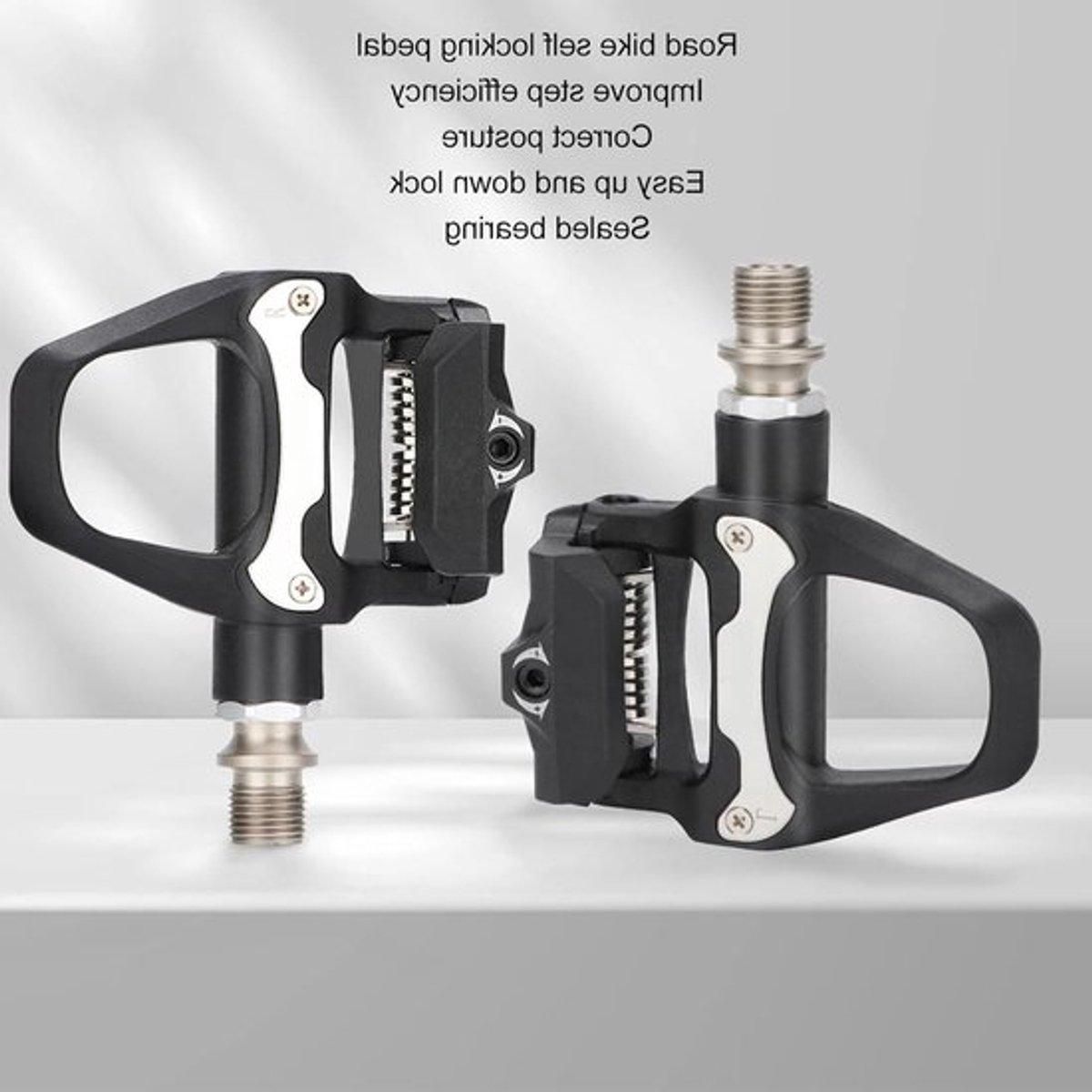 Duurzame carbon racefiets pedalen met 3-bouts cleats, SPD-systeem en verstelbare spanning voor optimale prestaties